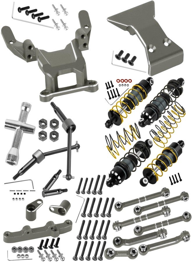 RCarmubWow RC Upgrades Part for 1/24 Micro-B,1/28 Micro-T,Driveshafts w/Wheel Hex,Shock Absorber,Turnbuckles,Steering,Front Bulkhead & Bumper,Titanium - Image 1